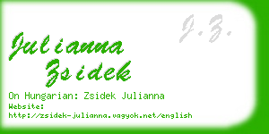 julianna zsidek business card